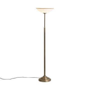 Klassieke vloerlamp brons met opaal glas - Katarina, Verzenden, Nieuw, Classic-antique