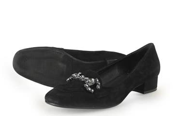 Manfield Loafers in maat 38 Zwart, Verzenden, Zwart, Overige typen, Zo goed als nieuw