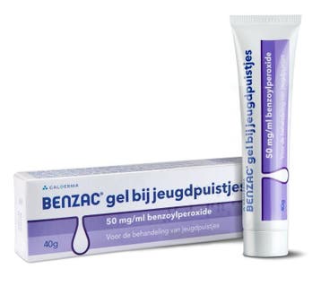 Benzac gel bij jeugdpuistjes - 40 gram, Verzenden, Nieuw