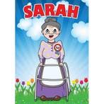 Deur poster Sarah thema leeftijd feestartikelen - 50 Sarah.., Ophalen of Verzenden, Nieuw