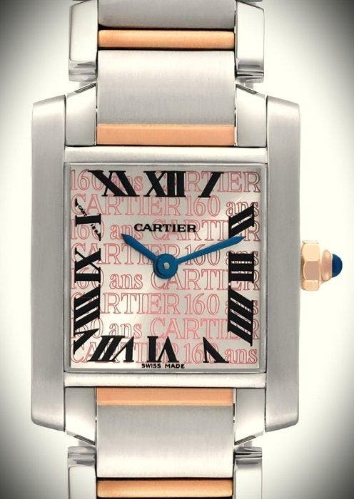 Cartier - Steel/18k Tank Francaise Anniversary - Zonder, Sieraden, Tassen en Uiterlijk, Horloges | Heren