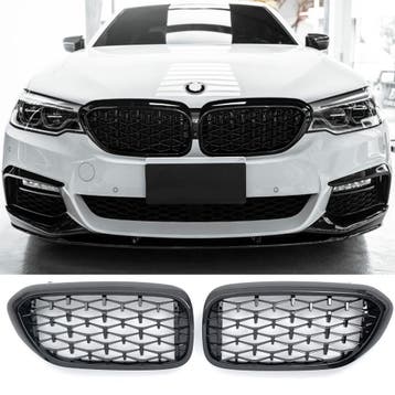Grille Diamant glans zwart geschikt voor BMW 5 Serie G30 G31