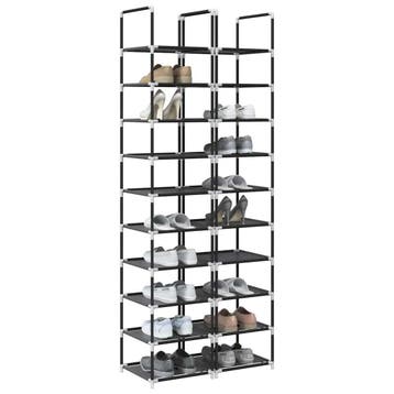 vidaXL Schoenenrekken 2 st 33x33x174 cm vliesvrij 10-laags, Huis en Inrichting, Kasten | Schoenenrekken, Verzenden, Nieuw