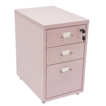 Roze Archiefkast 3 Niveaus met Slot, Huis en Inrichting, Kasten | Roldeurkasten en Archiefkasten, Verzenden, Nieuw