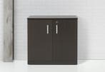 Executive klapdeurkast, 85x90x42 cm, black oak, Ophalen of Verzenden, Nieuw