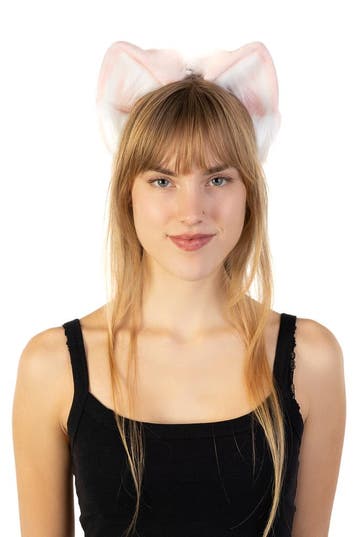 Haarband Furry Oortjes Roze Wit Kat Poes Vos Diadeem Dons Di, Kleding | Dames, Ophalen of Verzenden, Nieuw, Carnaval, Accessoires