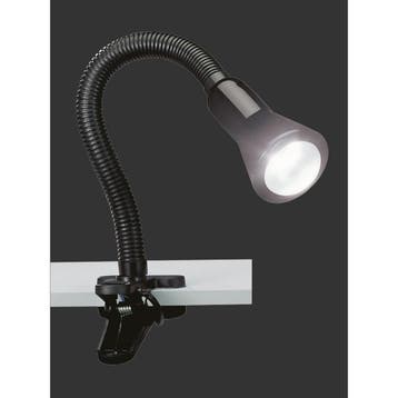 LED Klemlamp - Trion Fexy - E14 Fitting - Glans Zwart -, Huis en Inrichting, Lampen | Tafellampen, Ophalen of Verzenden, Nieuw