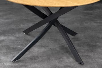 Eettafel HELIX 120 cm rond, natuurlijke eikenhoutlook met, Ophalen of Verzenden, Nieuw