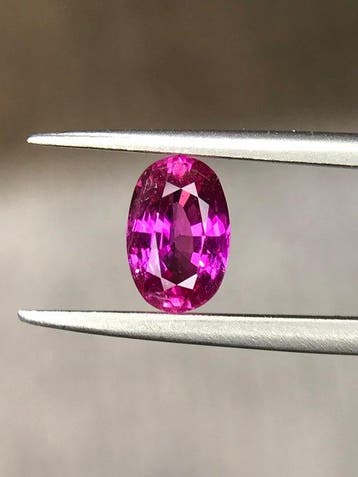 1 pcs Roze, Violet Saffier - 1.09 ct - Guild Gem Laboratory, Nieuw
