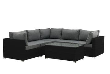 Hoek Loungeset - Gunea - Wicker - Donkergrijs - The Outsider, Verzenden, Nieuw