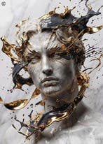 Kleury.art - [XL Canvas] The Liquid Crown” by Kleury.art, Antiek en Kunst