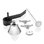 Trekbel nikkel - klassieke deurbel - De Oude Deurklink, Ophalen of Verzenden, Nieuw, Koper of Messing, Klink of Kruk