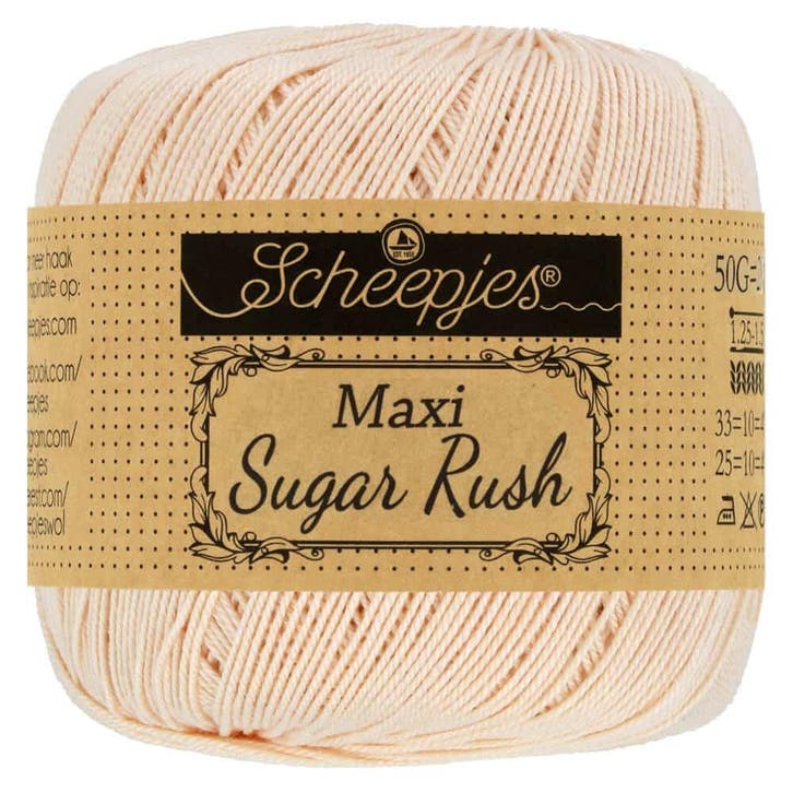 Scheepjes Maxi Sugar Rush 50gr - 255 Shell, Hobby en Vrije tijd, Breien en Haken, Nieuw, Verzenden