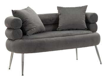 BANK SILVERY PLUS MET KUSSENS CM 133X68X69, Ophalen of Verzenden, Nieuw