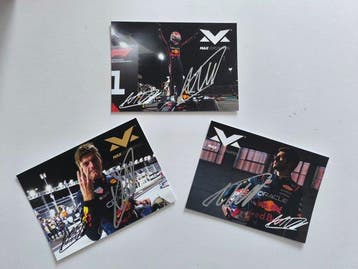 Red Bull Racing - set of 3 Fancards signed - Max Verstappen, Nieuw