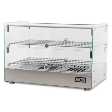 HCB Warmhoudvitrine - 50 liter - 55,4 cm - 230V - RVS, Verzenden, Nieuw in verpakking