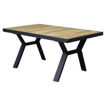 Lola dining tuintafel 138x80xH70 cm aluminium antraciet, Tuin en Terras, Tuintafels, Ophalen of Verzenden, Nieuw, Aluminium