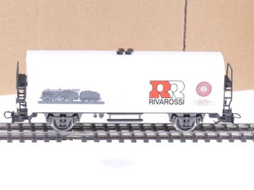 Schaal H0 Rivarossi 5673 gesloten goederenwagon 50 jaar..., Gelijkstroom, Wagon, Ophalen of Verzenden, Zo goed als nieuw