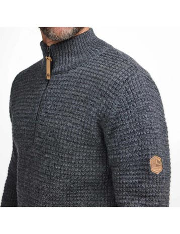 Ivanhoe trui Moritz half zip Grey - 100% wol - Grijs, Verzenden, Nieuw, Grijs