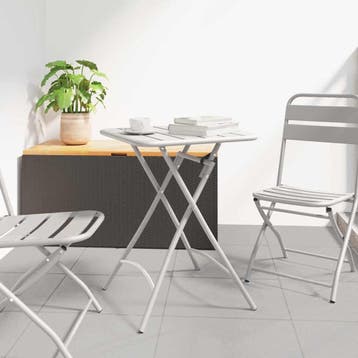vidaXL Bistrotafel Beige 55 x 55 x 72,5 cm Poedercoating, Verzenden, Nieuw, Metaal