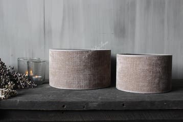 Cilinder lampenkap ruw linnen Taupe 25 cm, Ophalen of Verzenden, Nieuw