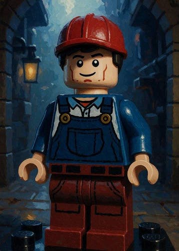 SSICK - [XL MATTE PAPER] The Friendly Builder, Kinderen en Baby's, Speelgoed | Duplo en Lego, Nieuw