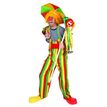 Tuinbroek Circus Clown gekleurde strepen, Ophalen of Verzenden, Nieuw