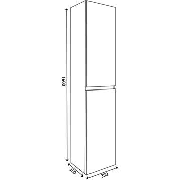 Wiesbaden Vision - Kolomkast - 2 deuren - 160x35x35 -, Ophalen of Verzenden, Nieuw