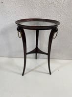 Salontafel - Hout, Glas, Messing - salontafel