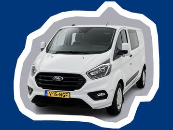 Ford Transit Custom 320 2.0 TDCI L2H1 Limited DC 130pk Autom, Automaat, Stof, Gebruikt, Euro 6