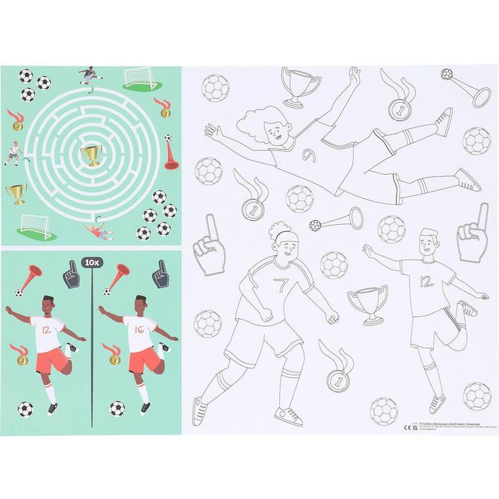 Fantastic Voetbal Activiteiten Placemat (6st), Hobby en Vrije tijd, Feestartikelen, Nieuw, Ophalen of Verzenden