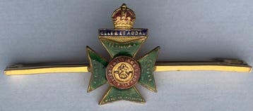 Zonder minimumprijs - Broche - 9 kt. Geel goud, Emaille -