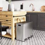 Nieuwe Pedaalemmer met Afvalscheiding – 3-vaks Prullenbak, Huis en Inrichting, Woonaccessoires | Prullenbakken, Verzenden, Nieuw