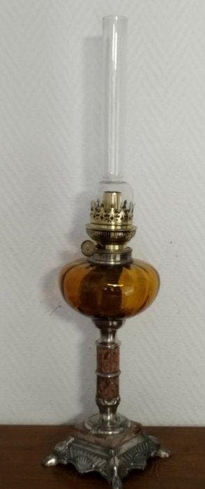 Kaarsenstandaard met oor - Brons, Emaille, Glas, Marmer -