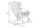 Schommelstoel SCANDINAVIA SWING bouclé wit - 43139, Huis en Inrichting, Stoelen, Ophalen of Verzenden, Nieuw