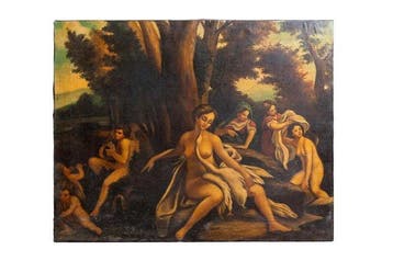 Scuola italiana (XX), da Correggio - Leda e il cigno