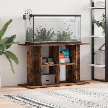 vidaXL Aquariumstandaard 100x40x60 cm bewerkt hout gerookt, Verzenden, Nieuw