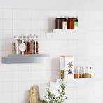 vidaXL Wandschappen 3 st roestvrijstaal zilverkleurig, Huis en Inrichting, Woonaccessoires | Wandplanken en Boekenplanken, Verzenden