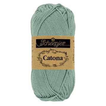 Scheepjes Catona - 10g - 528 Silver Blue, Hobby en Vrije tijd, Breien en Haken, Ophalen of Verzenden, Nieuw, Breien of Haken, Wol of Garen