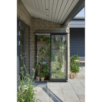 Halls Qube LT24 muurkas - zwart gecoat, Tuin en Terras, Kassen, Verzenden, Nieuw