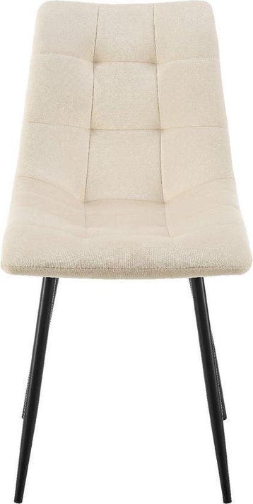 2dekans | Stalen Eetkamerstoelen Blanca - Set van 2 - Beige, Huis en Inrichting, Ophalen of Verzenden, Zo goed als nieuw