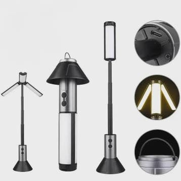 Multifunctionele Campinglamp & Zaklamp 2-in-1, USB Oplaadbaa, Verzenden, Nieuw