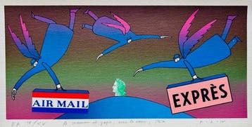 Jean-Michel Folon (1934-2005) - Air Mail / Exprès
