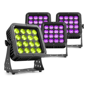 BeamZ Set van 4 StarColor128 outdoor LED floodlights - 16x, Verzenden, Nieuw