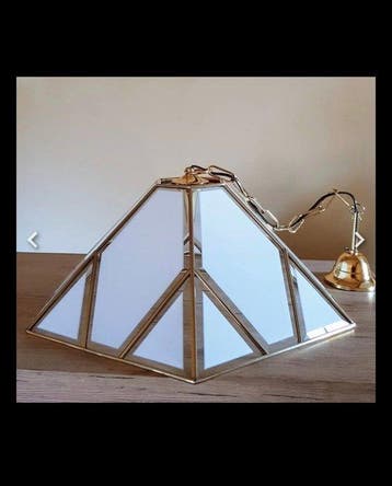 Plafondlamp - Glas, Messing, Nieuw