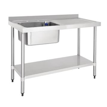 Vogue RVS spoeltafel enkele spoelbak afdruiprek rechts, Verzenden, Nieuw in verpakking