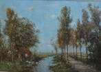 Barend Brouwer (1872-1936) - Polderlandschap-Top/groot werk