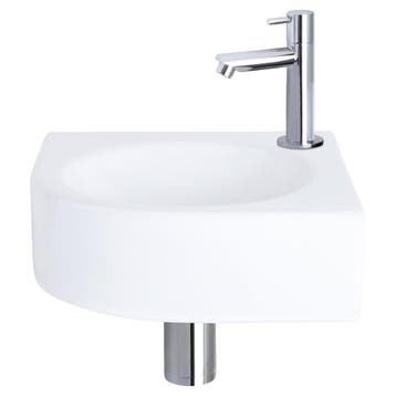 Fonteinset Differnz Cleo 30x30x10 cm Keramiek Wit Met Kraan, Overige typen, Nieuw, Ophalen of Verzenden, Minder dan 100 cm