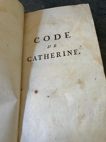 Catherine II - Code de Catherine - 1769, Antiek en Kunst, Antiek | Boeken en Bijbels