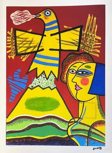 Corneille (1922-2010) - Le grand oiseau du Mont Fuji